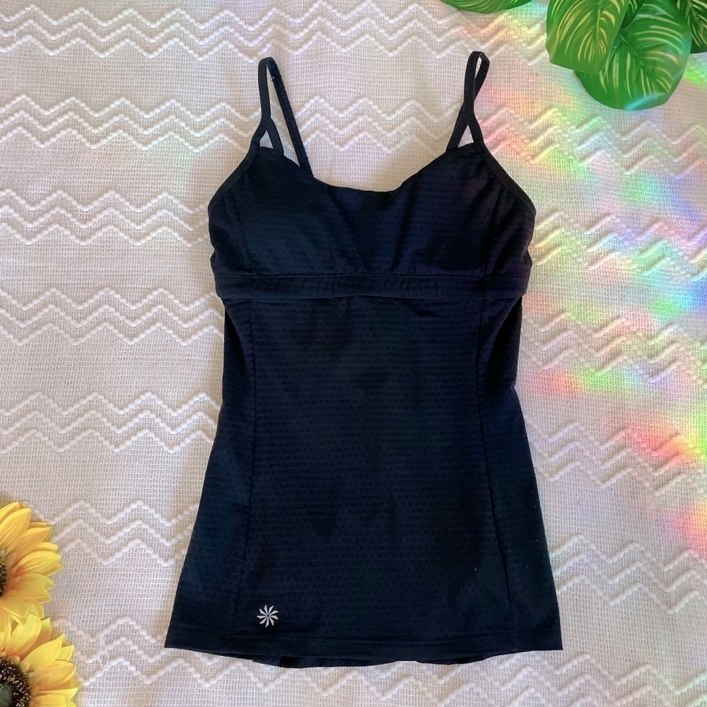 Athleta Sports Tank with Built-in Padding Black - Picture 1 of 7